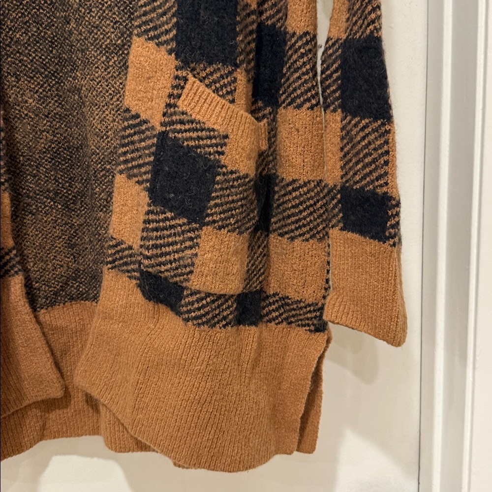 Madewell True Black Buffalo Check Kent Cardigan Sweater in Coziest Yarn Sz XS - Picture 5 of 10